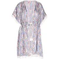 IZIA Kimono azure / azul claro / preto / branco