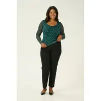 KAFFE CURVE Blusa 'KC Autumna' cinzento / verde