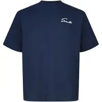 SikSilk Camisa 'Script' navy / branco
