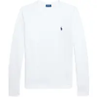 Ralph Lauren para mulher. 211B14604006 T-shirt de malha de algodão branco Classic Fit (L), Casual, Manga comprida