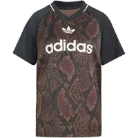 Adidas T-Shirt mangas curtas SNAKE PRINT SATIN JERSEY mulheres - Castanho - EU M