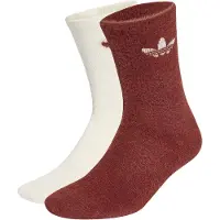 Adidas Meias 'Fluffy Crew 2 Pairs' castanho de castanha / offwhite