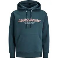 Jack & Jones Sweatshirt 'JORLakewood' petróleo / pêssego / preto / branco