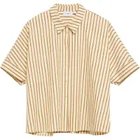 Comma Blusa creme / castanho claro