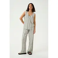 Kaffe Top 'Milia' ecru / verde pastel