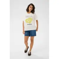 Kaffe Camisa amarelo / preto / branco natural