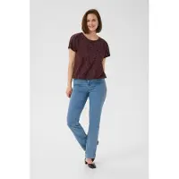 Kaffe Blusa 'Beathe' castanho escuro / preto