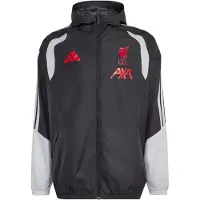 Adidas Casaco deportivo 'FC Liverpool 26/27 Tiro' cinzento claro / vermelho / preto
