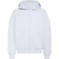 Adidas Casaco de treino em moletão 'Soft Lux' cinzento claro