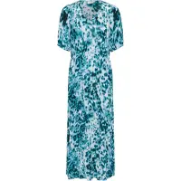 Kaffe Vestido 'KAIsolde Amber' azul ciano / azul claro / verde escuro / branco
