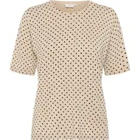 Kaffe Pullover 'KALiz' bege mosqueado / preto