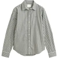 Gant para mulher. 4300214 Camisa de listras verde (40), Casual, Algodão, Clássico, Manga comprida