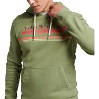 Superdry para homem. M2012280A Camisola Vintage Shadow verde (S), Casual, Algodão, Manga comprida