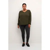 KAFFE CURVE Blusa 'Ami' verde escuro