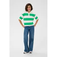 Kaffe Pullover 'KALizza' verde / branco
