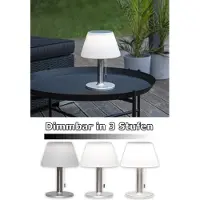 Star Trading Candeeiro de mesa solar Solia LED com interrutor de puxar