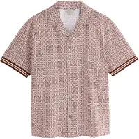 Next Camisa castanho / castanho ferrugento / branco