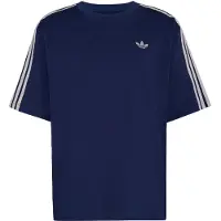 Adidas Camisa 'ADICOLOR 3-STRIPES OVERSIZED' azul / branco
