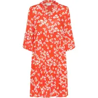 Kaffe Vestido 'Hera Amber' lagosta / branco