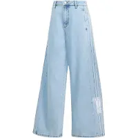 Adidas Originals Calças de ganga mom ADIBREAK MID-RISE WIDE-LEG DENIM PANTS mulheres - Azul - US 28 / 32