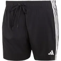 Adidas Calções de banho desportivos '3-Stripes Swim' preto / branco