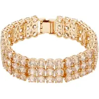 Faina Pulseira ouro rosa / transparente