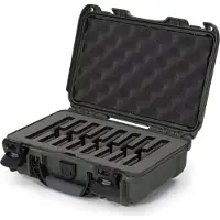 Nanuk 909 mala com espuma para 8 facas, verde-oliva