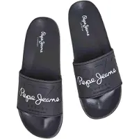 Pepe Jeans para homem. PMS70147 Sliders Slider Young cinzento escuro (44), Plano, Nenhum, Cinza, Beachwear