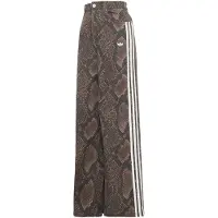Adidas Originals Calças de ganga 'SNAKE PRINT DENIM LOOSE' castanho / castanho claro / castanho escuro / branco