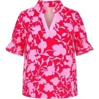 Usha Blusa rosa claro / vermelho