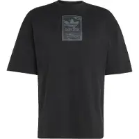 Adidas Camisa 'CAMO TEE TONGUE LABEL' cinzento / preto