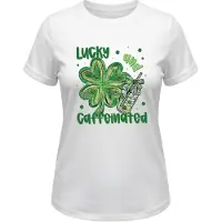 Usha Camisa 'Irish' verde / verde claro / preto / branco