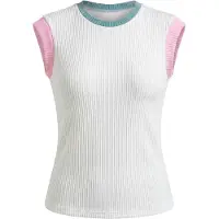 Mymo Top abe / rosa claro / branco
