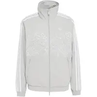 Adidas Casaco meia-estação 'Firebird' cinzento claro / branco
