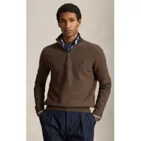 Ralph Lauren para homem. 710B18060002 Suéter de malha piquet e algodão marrom (XS), Casual, Manga comprida