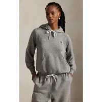 Ralph Lauren para mulher. 211971691001 Moletom de felpa leve com capuz cinza (XXS), Casual, Algodão, Manga comprida