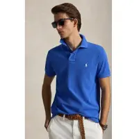 Ralph Lauren para homem. 710680784528 O icônico polo de piqué azul (S), Casual, Algodão, Manga curta