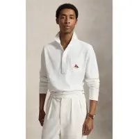 Ralph Lauren para homem. 710B19226002 Polo de piqué bordado Classic Fit branco (XL), Casual, Algodão, Manga comprida