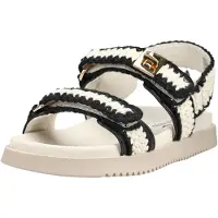 Steve madden Sandália 'Mona' preto / branco