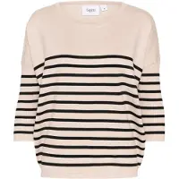 Saint tropez Pullover 'MilaSZ' bege mosqueado / preto