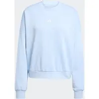 Adidas Sweatshirt de desporto 'ESSENTIALS SMALL LOGO FEEL COZY' azul claro / branco