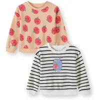 MINOTI Sweatshirt coral / vermelho vivo / preto / branco
