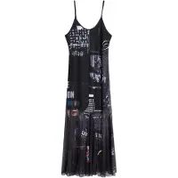 Desigual Vestido cor-de-rosa / preto / branco