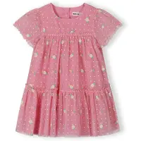 MINOTI Vestido jade / alperce / rosa claro
