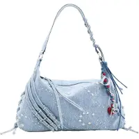 Desigual , Średnia torba dżinsowa, Mulher, AlgodÃO, Azul, U