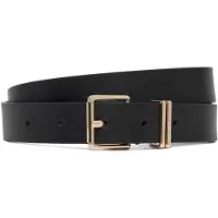 Tommy Hilfiger Cintos 'Buckle Logo Keeper' ouro / preto