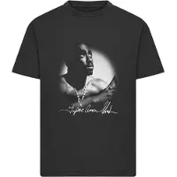 Merchcode Camisa '2Pac Spotlight Vintage' cinzento / cinzento-prateado / preto