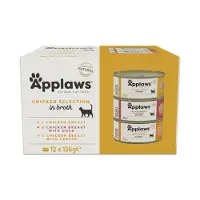 Applaws Multipack Seleção De Frango Em Caldo 12x156g Alimento úmido Para Gatos