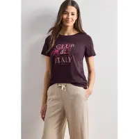 Street One Camisa bege / berinjela / rosa