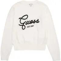 GUESS Sweatshirt preto / branco natural